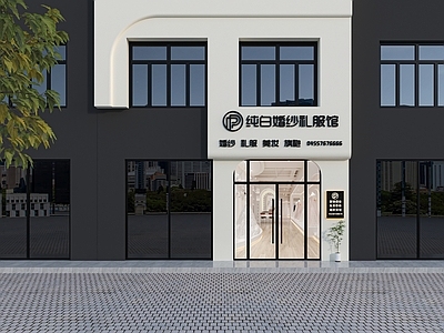 现代门头 婚纱店门头 婚纱馆门头 婚纱礼服馆门头 礼服馆门头 门头设计