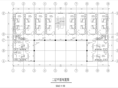 现代办公楼建筑 4层 配套科技用房 施工图