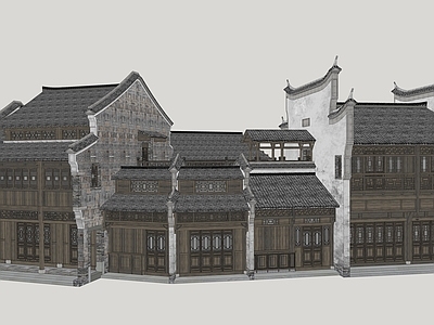 中式古建筑 民居 古建筑
