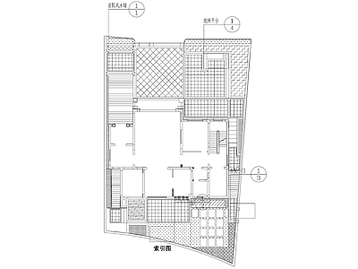 庭院 花园庭院 别墅庭院 农村庭院 私家庭院 庭院铺装 施工图