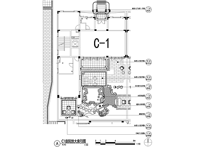 新中式庭院 别墅景观平面图 私家花园庭院 植物种植配置图 给排水图 灯光点位图 施工图