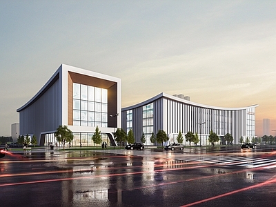 现代图书馆建筑 图书馆 档案馆 市民中心 公共建筑 文教建筑