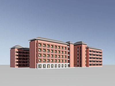 现代简约学校建筑 学生宿舍