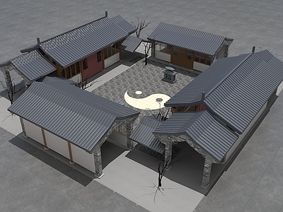 中式古建 中式 古建 传统建筑 住宅改造 历史保护建筑 庭院 景观