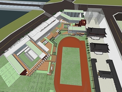 现代学校建筑 教学楼学校