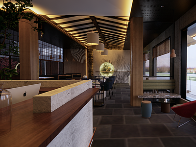 现代新中式中餐厅 中式酒店