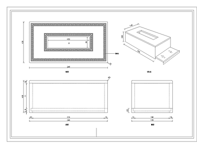 新中式中式综合家具图库 动态图块 现代简约实木纸巾 施工图