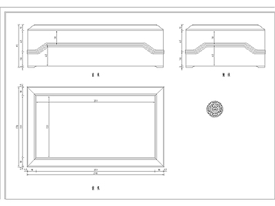 新中式中式综合家具图库 动态图块 新中式实木珠宝盒 施工图