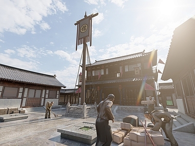 中式古建筑 古代镖局建筑