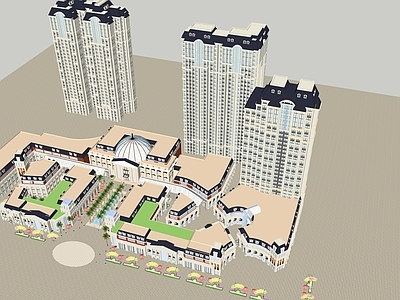 法式风格建筑 商业住宅
