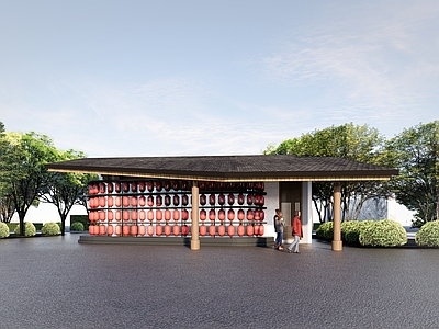 新中式中式小公建 新中式公园驿站
