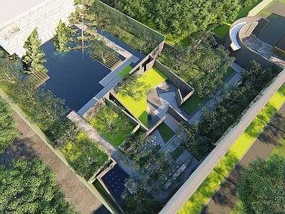 现代小区景观 现代示范区景观 酒店式入口 艺术展厅 艺术花园