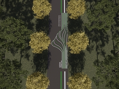 现代新中式园路 现代园路 公园跑道 道路画线 人行步道图案 二十四节气跑道