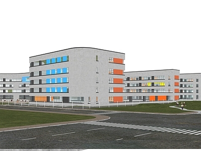 现代学校建筑 教学楼学校