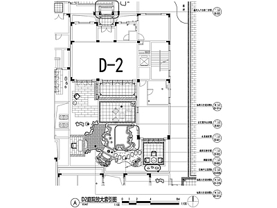 新中式庭院 别墅景观平面图 私家花园庭院 植物种植配置图 给排水图 灯光点位图 施工图
