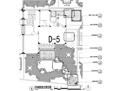 新中式庭院 别墅景观平面图 私家花园庭院 植物种植配置图 给排水图 灯光点位图 施工图