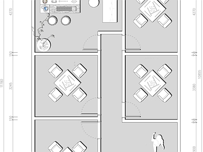 现代棋牌室 棋牌室俱乐部麻将 施工图