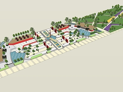 现代景观公园 公园园林广场景观