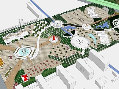 现代景观公园 公园园林广场景观