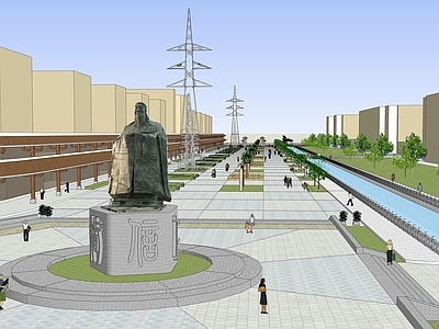 现代景观公园 公园园林广场景观