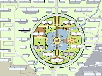 现代多层住宅 居住区小区规划