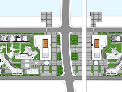 现代多层住宅 居住区小区 住宅规划