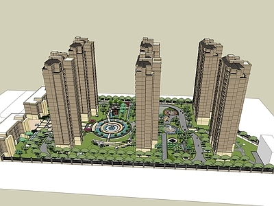现代多层住宅 居住区小区 住宅规划