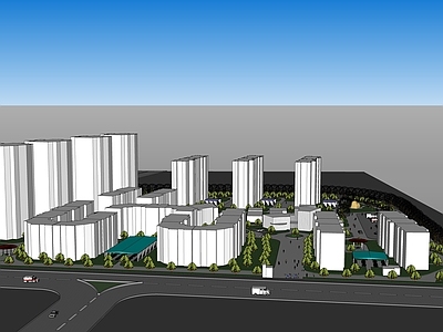现代多层住宅 居住区小区 住宅规划