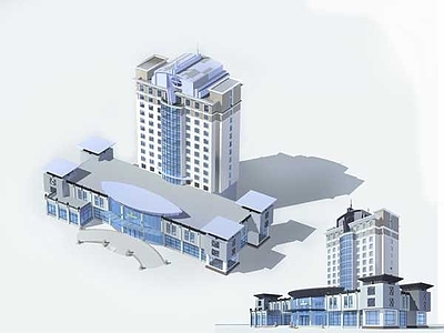 现代艺术风格建筑 艾 多层公建0023