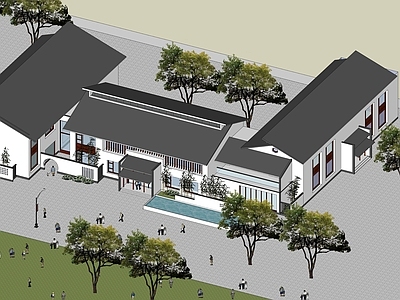 中式其他商业建筑 中式小会所设计