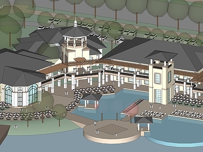 欧式其他商业建筑 山地会所