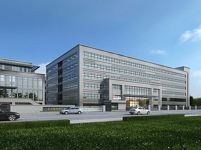 现代艺术风格建筑 办公楼 小公建 宿舍