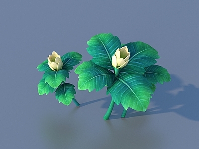 花草组合 卡通 植物 灌木