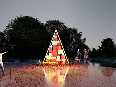 现代艺术装置 圣诞节艺术装置