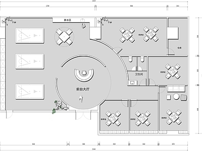 现代其他休闲娱乐空间 台球休闲俱乐部 施工图