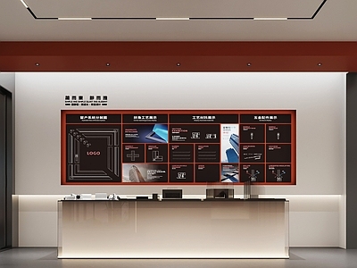现代其他商业空间 配件展示区 门窗展厅配件 配件中岛台