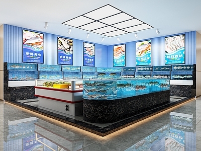 现代其他餐饮空间 现代海鲜餐厅海鲜