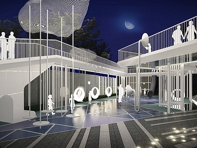 现代儿童游乐区 示范区儿童 儿童乐园 云朵乐园 商业儿童