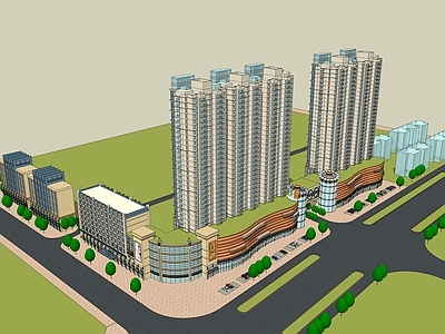 现代商场建筑 商业多层 商业高层 城市商业综合体