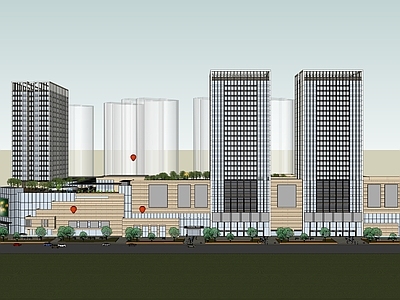 现代商场建筑 商业高层 商业多层 城市商业综合体