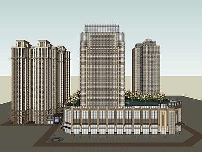 现代商场建筑 商业高层 商业多层 城市商业综合体