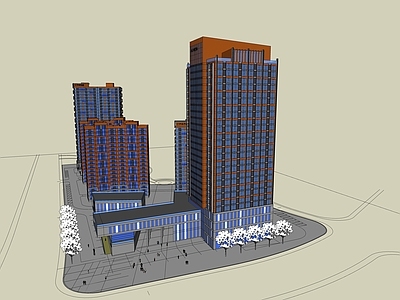 现代商场建筑 商业高层 商业多层 城市商业综合体
