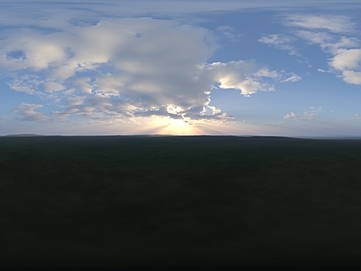 天空HDR 日出草地HDR