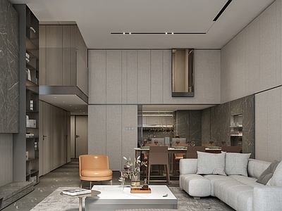 现代简约公寓 LOFT样板间 复式公寓 施工图 公寓