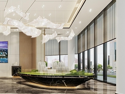 现代售楼处 沙盘 楼盘展台 沙盘模型 施工图