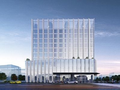 现代酒店建筑 现代酒店 竖向元素