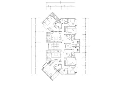 现代住宅楼建筑 住宅建筑平面图 第四代住宅 人才公寓 一层自建房 自建房 施工图