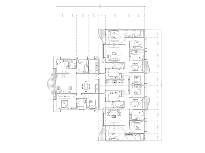 现代住宅楼建筑 住宅建筑平面图 自建房 第四代住宅 一层自建房 施工图