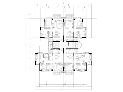 现代住宅楼建筑 住宅建筑平面图 第四代住宅 自建房 人才公寓 一层自建房 施工图
