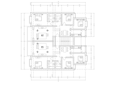 现代住宅楼建筑 住宅建筑平面图 一层自建房 人才公寓 第四代住宅 施工图
